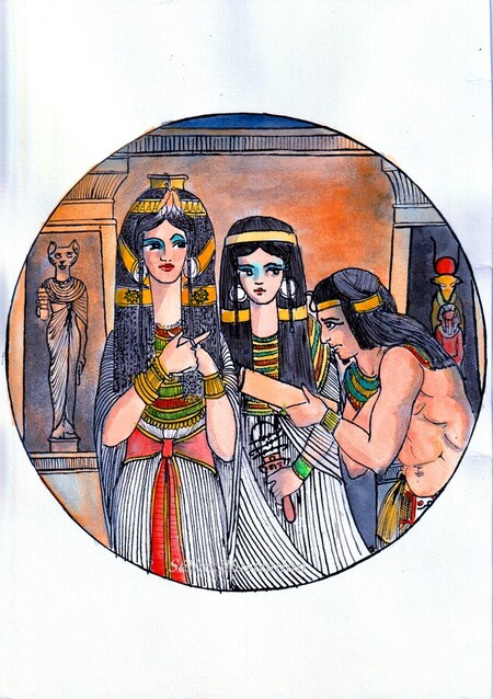 Sethn&eacute; et la pr&ecirc;tresse Taboucou