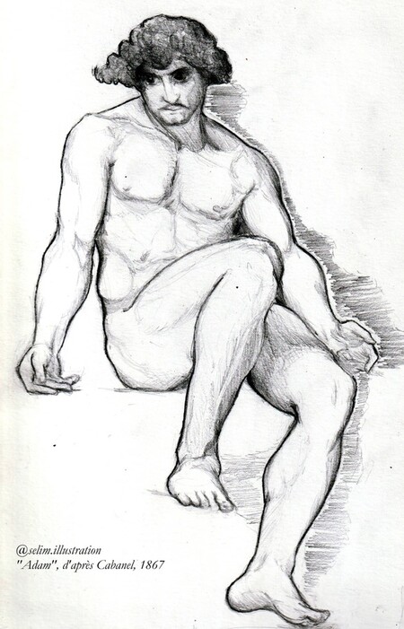 A. Cabanel, "Adam, ou le Paradis perdu", 1867