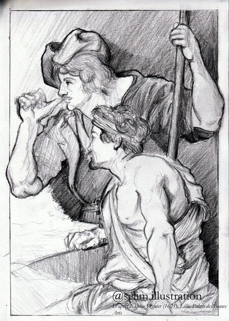 Nicolas R&eacute;gnier, "Soldats jouant aux d&eacute;s sur la tunique du Christ", 1625